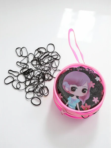 Royalfashion Večbarvne silikonske gumice za lase v okrasni embalaži