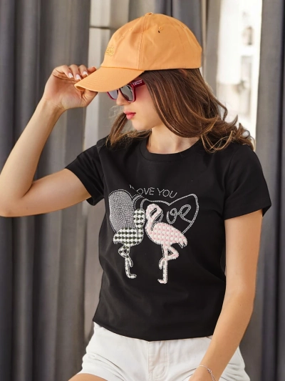 Royalfashion bavlnené dámske tričko Flaming Love