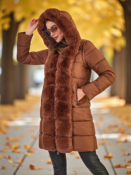 Dámska bunda Royalfashion so skidateľnými rukávmi