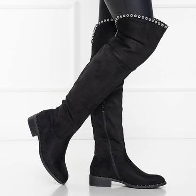 Čierne dámske čižmy pod kolená značky Karismi - Shoes