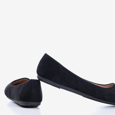 Mariusove čierne ekologické semišové baleríny - Topánky