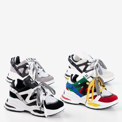 OUTLET Pestrofarebné dámske tenisky s hrubou podrážkou Eafi - Footwear