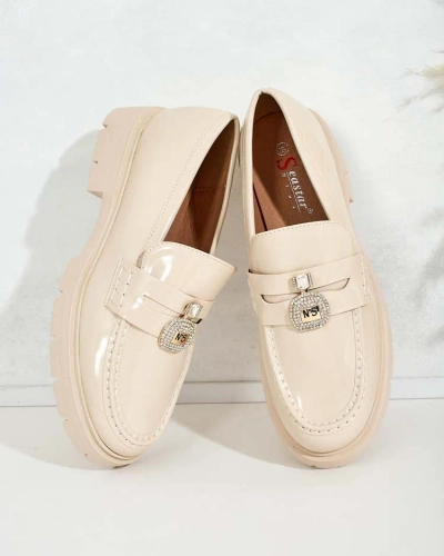 Royalfashion Dámske lakované mokasíny Bemies