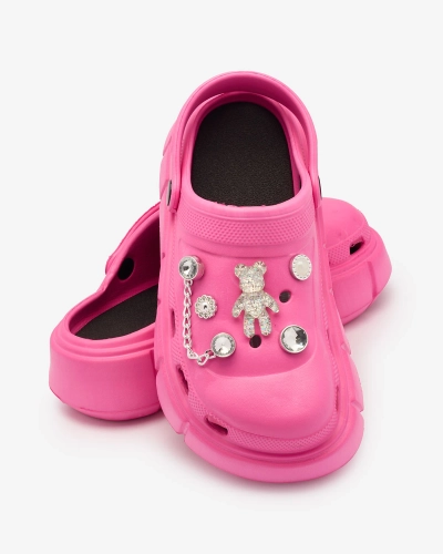 Royalfashion Fuchsia dámske gumené šľapky Kooranza