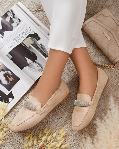 Royalfashion Dámske mokasíny eko semiš Rellpes