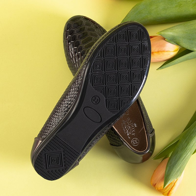 Tmavošedé dievčenské baleríny so zvieracím razením Zarita - Obuv