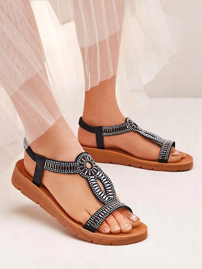 Royalfashion Dámske sandále s ozdobnými remienkami Ava Shine