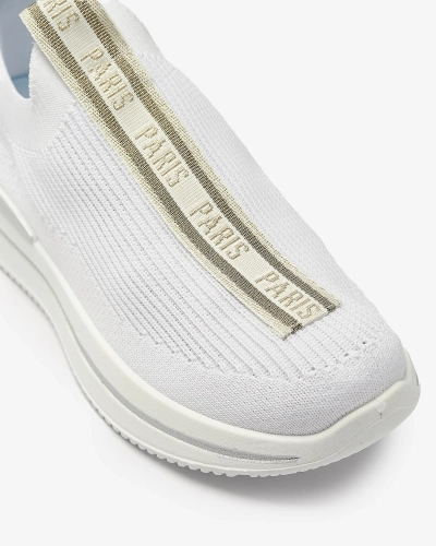 Dámska športová obuv s nápisom v bielej farbe Cerppa- Footwear