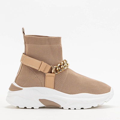 Dámska vysoká béžová športová obuv Greqo - obuv