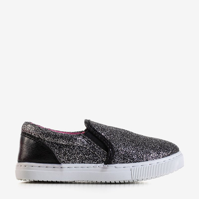 Čierne detské nazúvacie tenisky Talarin - Obuv