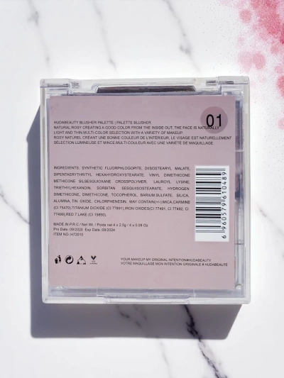Paletka 4 odtieňov lícenky so zrkadlom