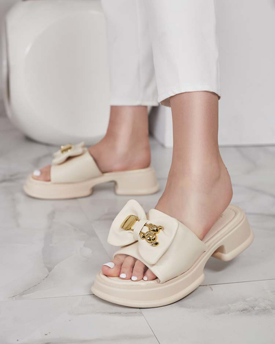 Royalfashion Dámske žabky Leminer Bow