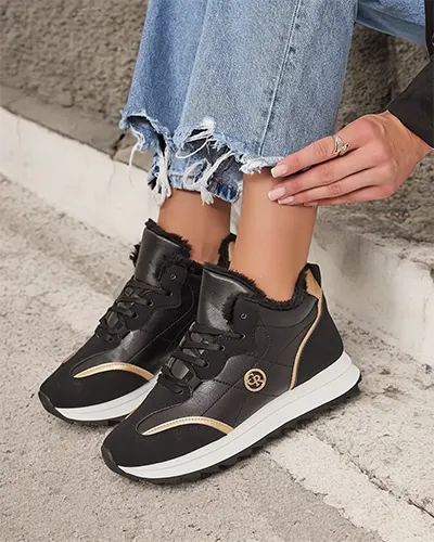 Royalfashion Zateplené dámske tenisky s kožušinou Ozzix