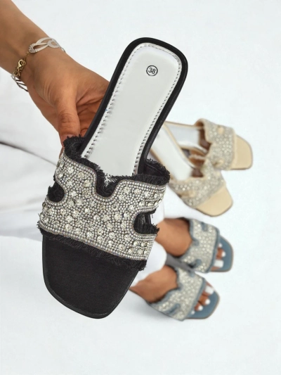 Royalfashion Dámske sandále s kamienkami CrystalEase