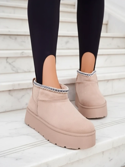 Royalfashion Dámske krátke topánky a'la snow boots Xoalla