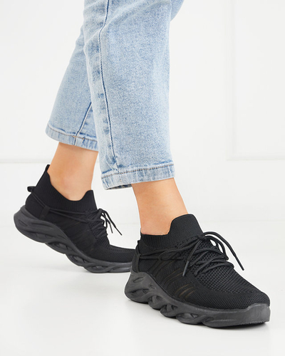 Čierne dámske nazúvacie športové topánky Serinto - obuv