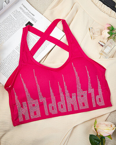 Royalfashion Dámska športová podprsenka so zirkónmi