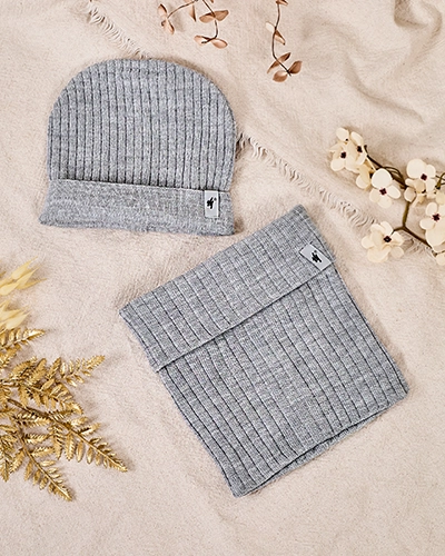 Royalfashion Zimný univerzálny set - šiltovka s šálom