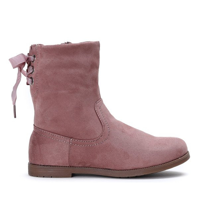 Różowe botki dziewczęce Peppe - Obuwie