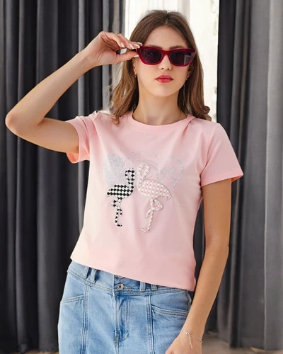 Royalfashion Dámske bavlnené tričko Flaming Love