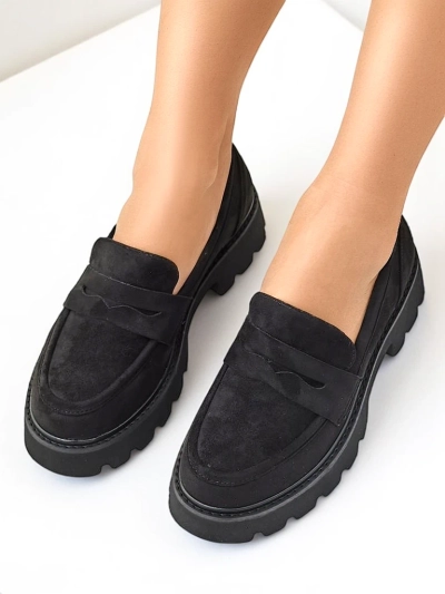 Royalfashion Dámske mokasíny z ekologického semišu Eratta