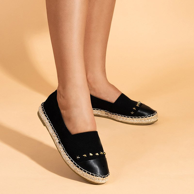 Čierne dámske espadrilky s hviezdami Fraus - Obuv