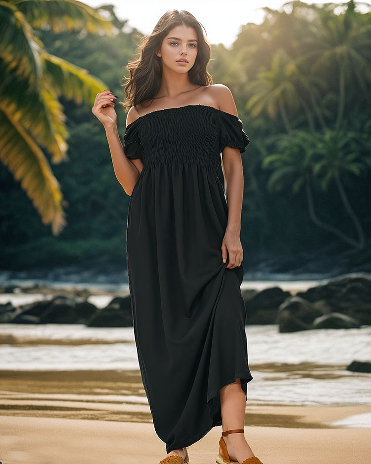 Royalfashion Dámske midi šaty a'la hiszpanka