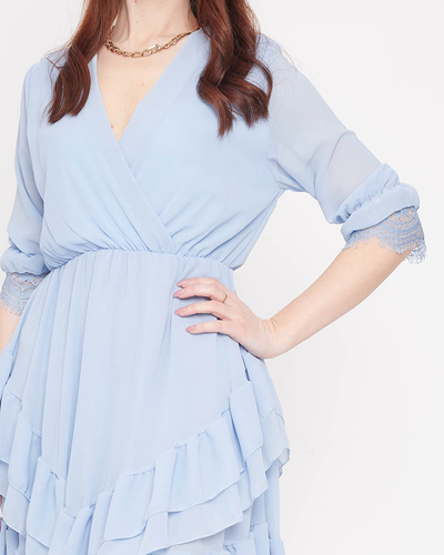 Svetlomodré dámske minišaty - Oblečenie