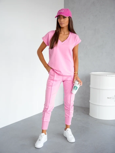 Royalfashion Dámsky bavlnený casual set s krátkymi rukávmi