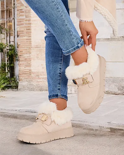 Royalfashion Dámske krátke čižmy a'la snehule Dobis