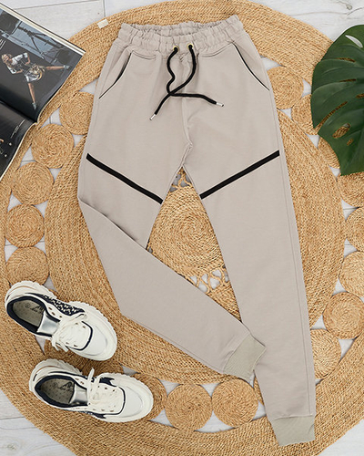 Dámske svetlošedé tepláky - Oblečenie