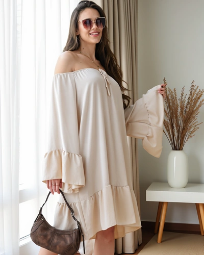 Royalfashion Dámske šaty a'la španielsky štýl s volánmi vo veľkosti oversized