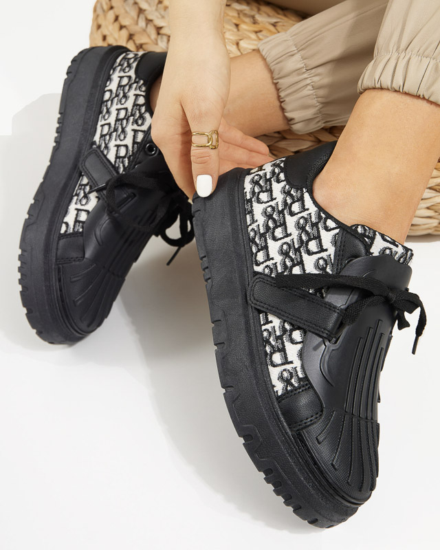 Dámske čierne športové tenisky s potlačou Ibibis - Obuv