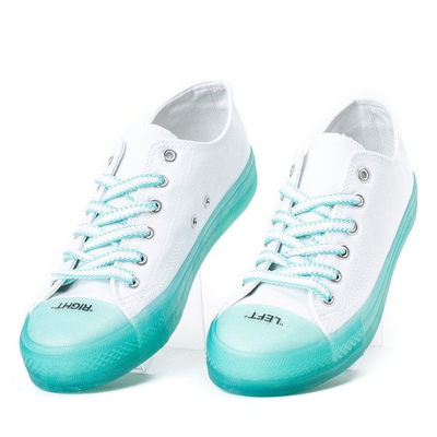 Biało-zielone trampki Adara - Obuwie 