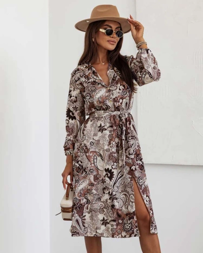 Royalfashion Dámske midi šaty s potlačou