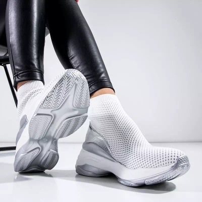 OUTLET Biela vysoká športová obuv značky Lupin - Footwear
