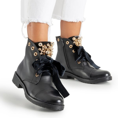 Čierne tašky s dekoráciami Havelte - Obuv