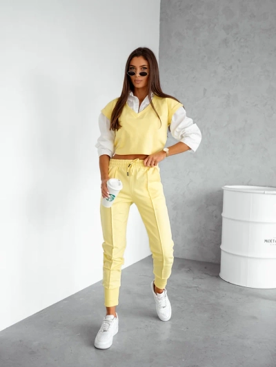 Royalfashion Dámsky bavlnený voľný set s krátkymi rukávmi