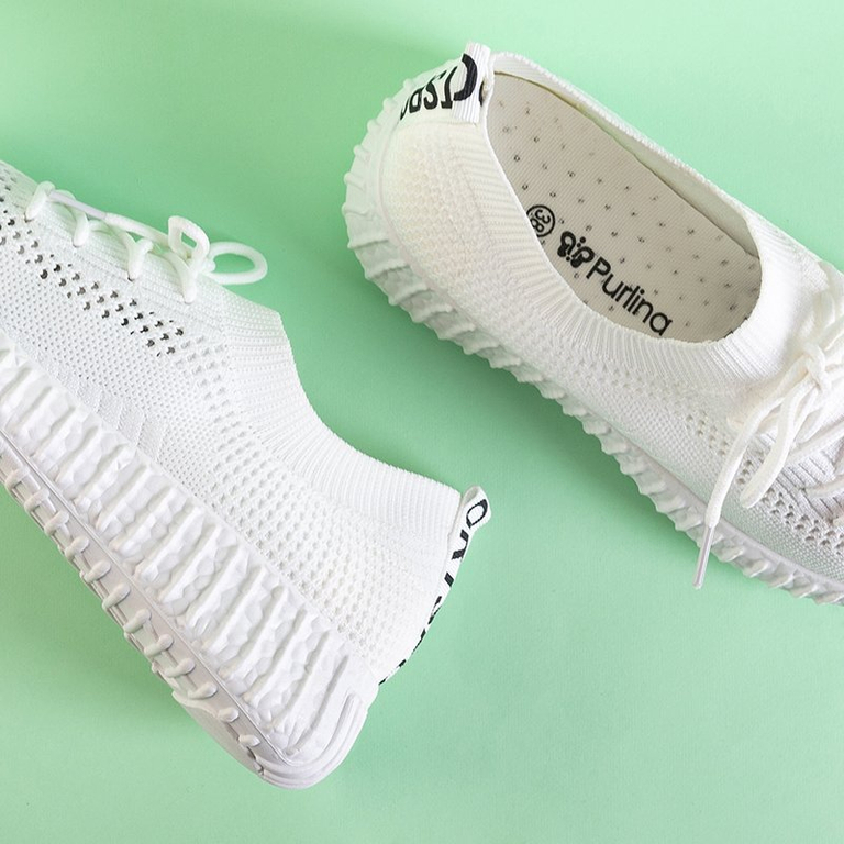 OUTLET Biele dámske športové topánky Melete - Obuv