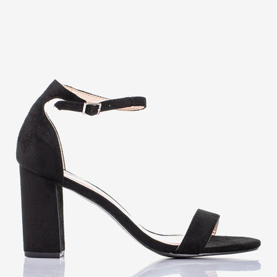 Černé dámské sandály na sloupku Sweet Honey - Footwear 1