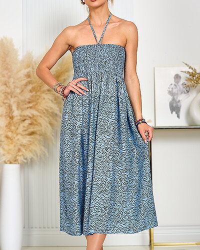 Royalfashion Dámske midi šaty s potlačou