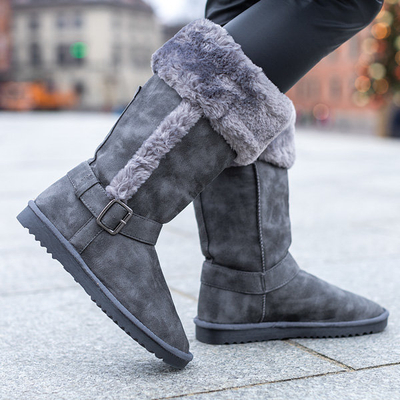 Šedé snehule do polovice lýtok Obessi - Obuv