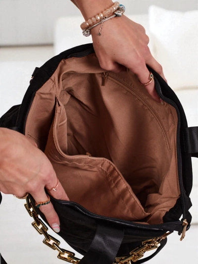 Ženska shopper torbica eko + semiš Azure Veil