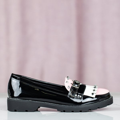 Čierne mokasíny s ozdobami Gwadalaha - Obuv