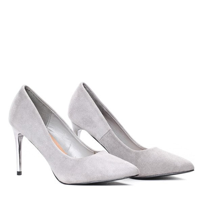 Szare czółenka na szpilce Melia- Obuwie