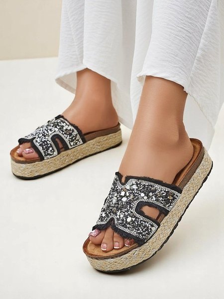 Royalfashion Dámske šľapky s ozdobami Candy Candy