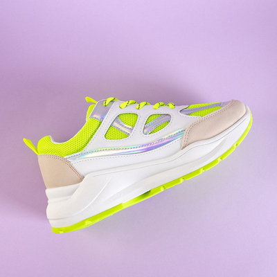 Zelená a biela dámska športová obuv Mendrion - obuv