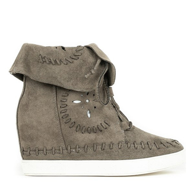 Zelené tenisky s vnútorným klinom Cinta - Obuv