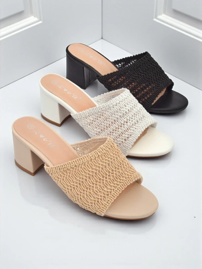 Royalfashion Ženski natikači s peto Sole Bloom