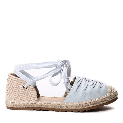Niebieskie espadryle wiązane wstążką Balea - Obuwie